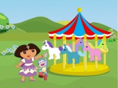 Dora In Theme Park Decor